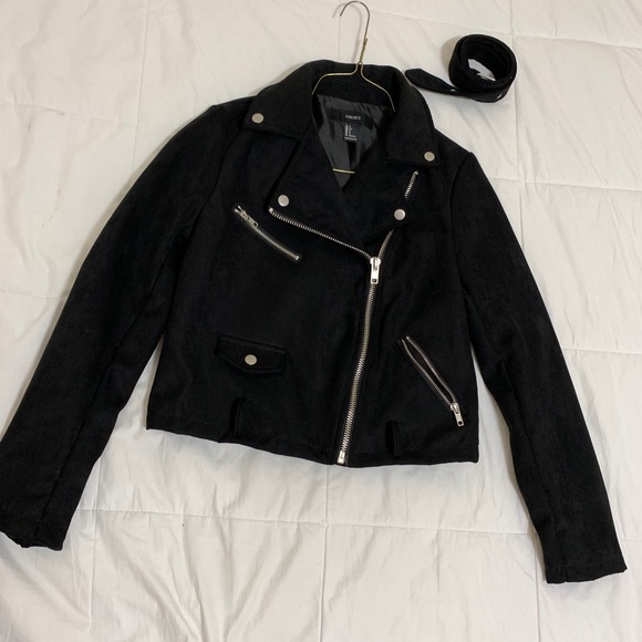 XXI Faux Suede Moto Jacket - Picture 1 of 3